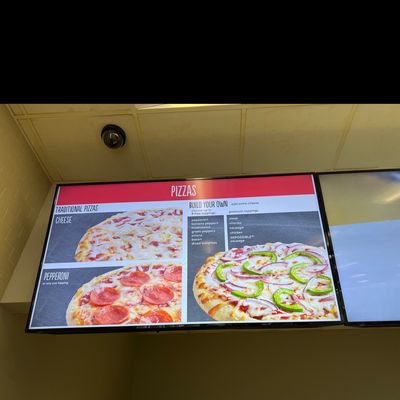 Pizza menu