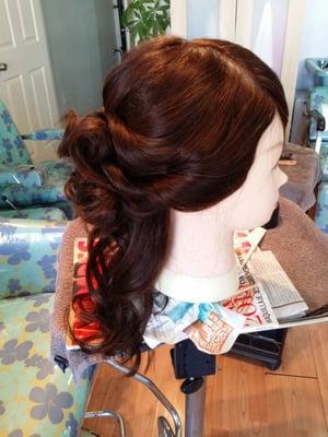 Semi updo hairstyle