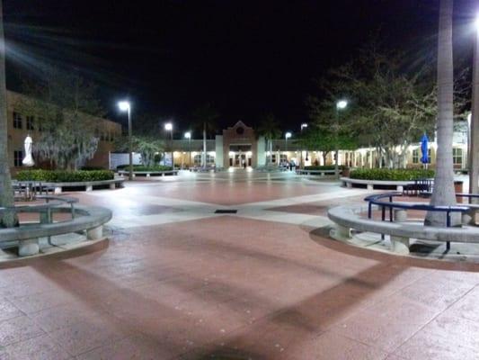 Courtyard at night