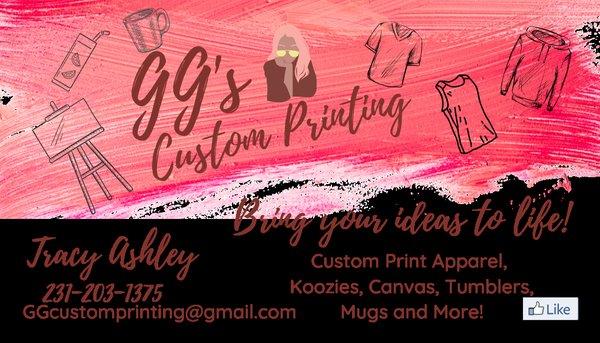 Custom print apparel, koozies, canvas, tumblers, mugs and more! Direct to film Transfers for sale