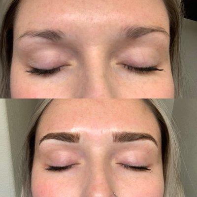 Microblading eyebrows