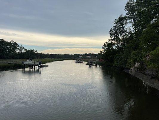 View up the creek from boat launch