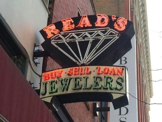 Sign outside Read's old location