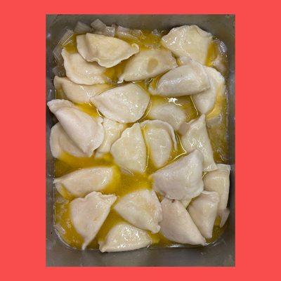 Traditional pierogi, potato and cheese