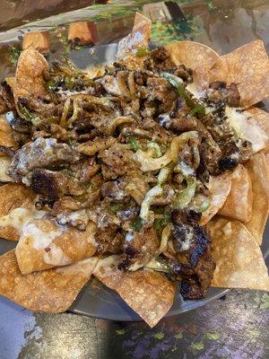 Nachos Texas Style - pineapple marinated pork