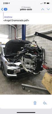 Subaru sti engine build.