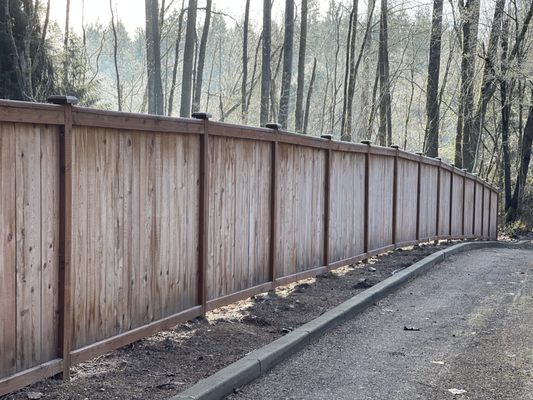 New fence installation