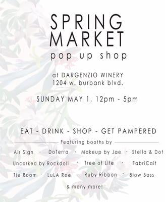 SUNDAY MAY 1ST 12 - 5 PM