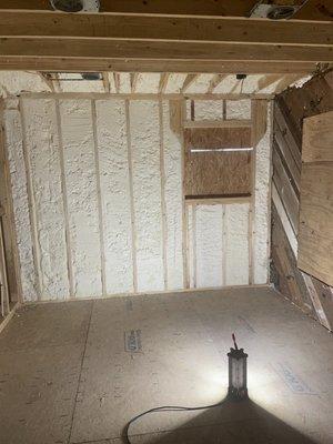 Spray foam insulation