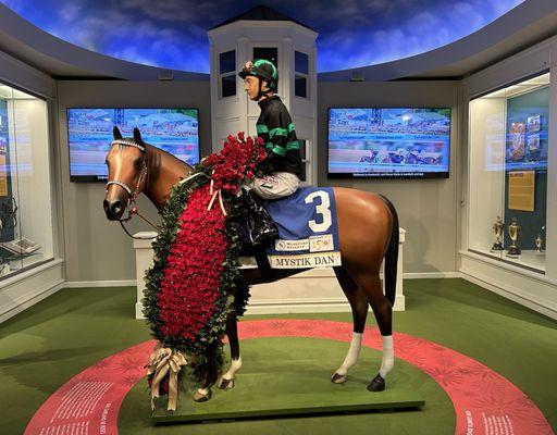 Museum begins with a small exhibit for the year's Derby winner.  Mystik Dan  , 2024