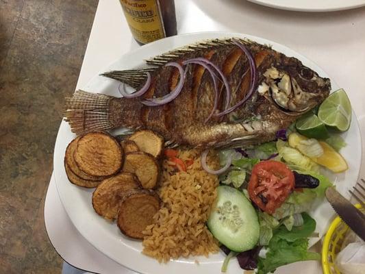 Fried tilapia.