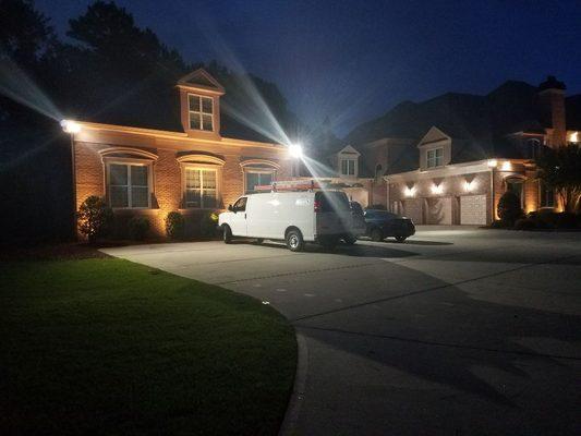 New LED lighting to accent and secure your home.