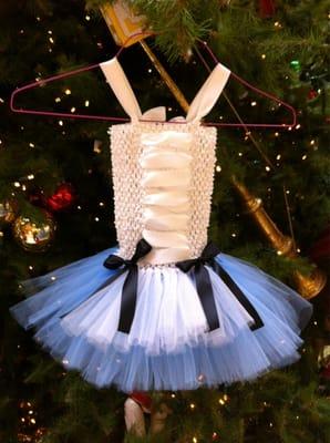 Alice in Wonderland inspired tutu dress. Available in newborn thru 7/8