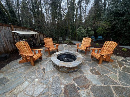 Adirondack recliners and chair combo