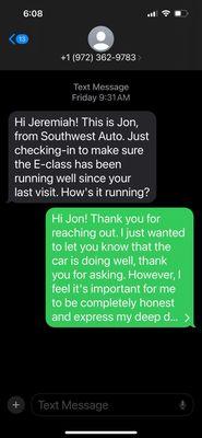 No response from Jon or anyone for that matter.