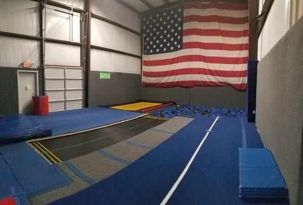 The trampolines and the giant foam pit.