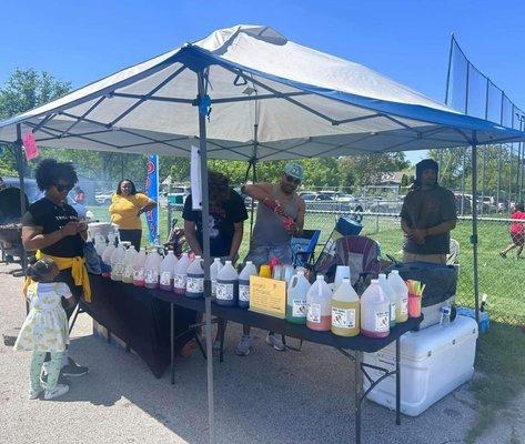 The high ridge chargers youth football team invited us out for the spring home game.