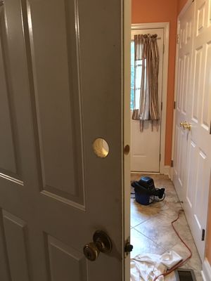 Prepping door for deadbolt