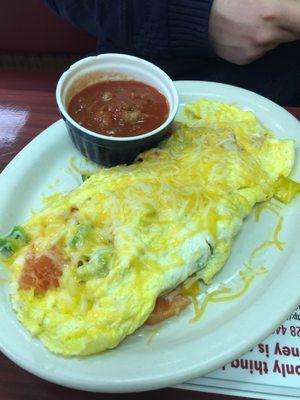 The veggie omlette. It was the best one we have found from here to Charlotte!