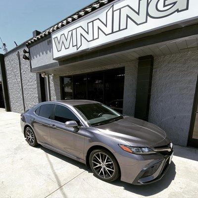 2022 Toyota Camry tinted 20% rear and 35% front with ceramic tint