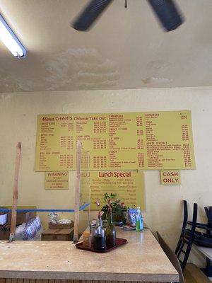 Menu board