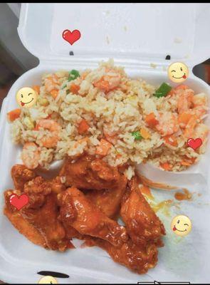 Wings combo with rice