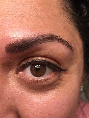 Next day after microblading use Vitamin A&D to heal