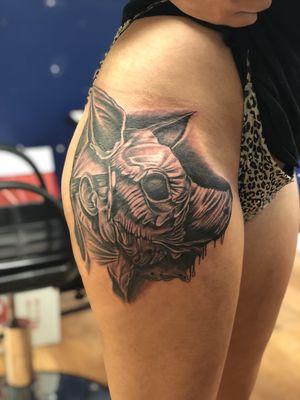 Nice thigh piece done by ray