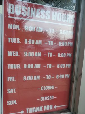 Business Hours