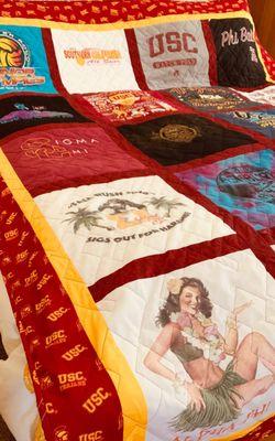 Custom T-shirt Quilt made from your memorable clohing.