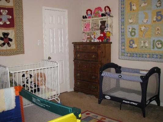 Infant sleep room area.