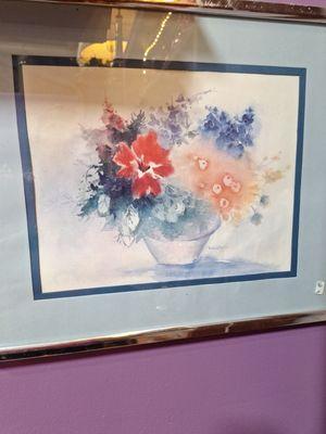 Beautiful watercolor at Grammees Gifts located at Strasburg Emporium