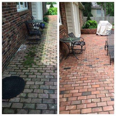 Before and after; patio