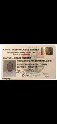 Fake Process server ID Card