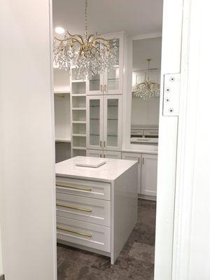 Quartz island and counters in my closet