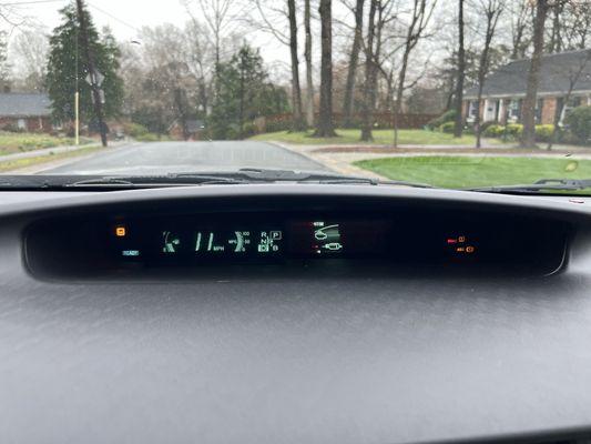 All the warning lights that came on the dash when I got the car home from the dealer day of purchase.