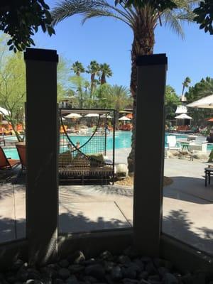 Pool deck patio seating