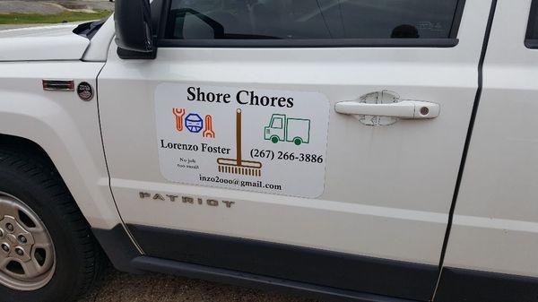 Shore Chores vehicle magnets