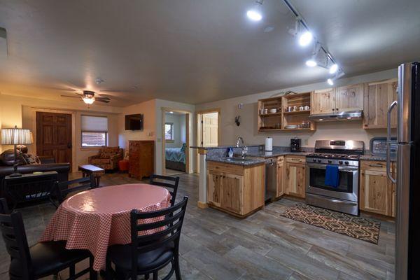 Unit 5's kitchen and dining area.