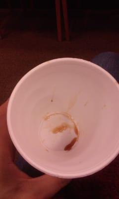 This is what I got when I served myself coffee ... Yes I'm greedy.