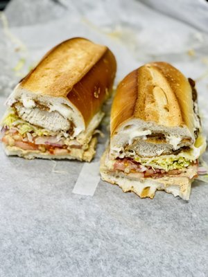 Breaded Chicken Cutlets on a Roll.