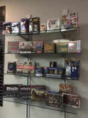 We carry a variety of dr who, game of thrones and nintendo board games