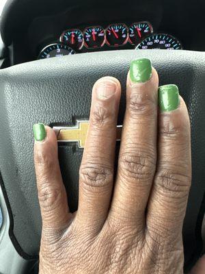 Different nail comes off a few days later