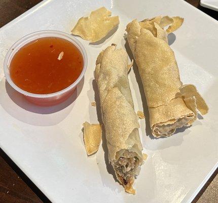 Spring Rolls. Chicken and bok choy. Very tasty