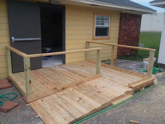 Handicap ramp porch