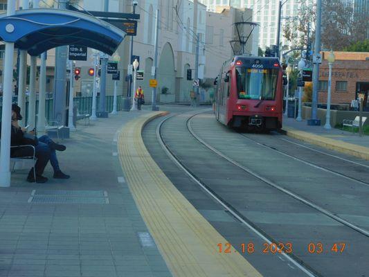 Ridding the trolley is the best is stay safe and stay behind the yellow lines on the platform. Stay Safe this holiday season .