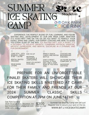 Join us for Summer Ice Skating Camp June 10th-14th. Register here: www.bit.ly/iceskatecamp