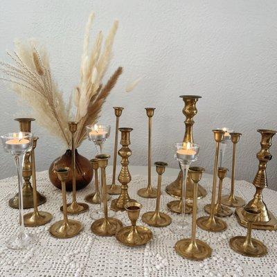 Brass candle holders