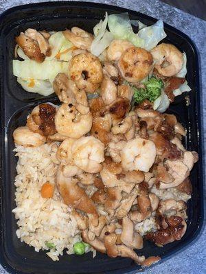 Chicken and Shrimp Teriyaki x Cabbage