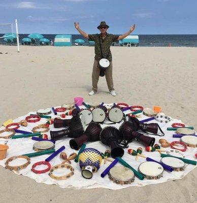 Corporate Team Building Drumming Session On Miami Beach, FL